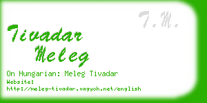 tivadar meleg business card